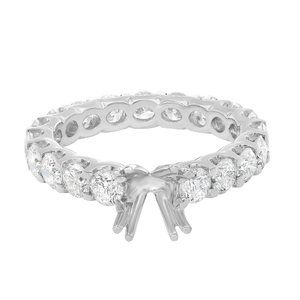 Shared Prong Diamond Engagement Ring Casting 14K White Gold 2.00Cttw